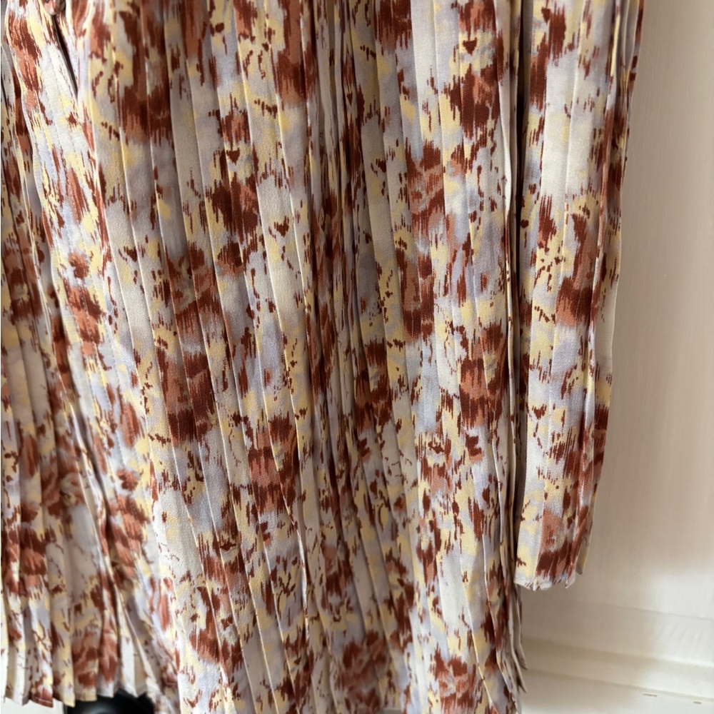 NEW ULLA JOHNSON‎ Charline Floral Pleated Midi Skirt Belted NWT Size 2 100% Silk - Picture 7 of 16